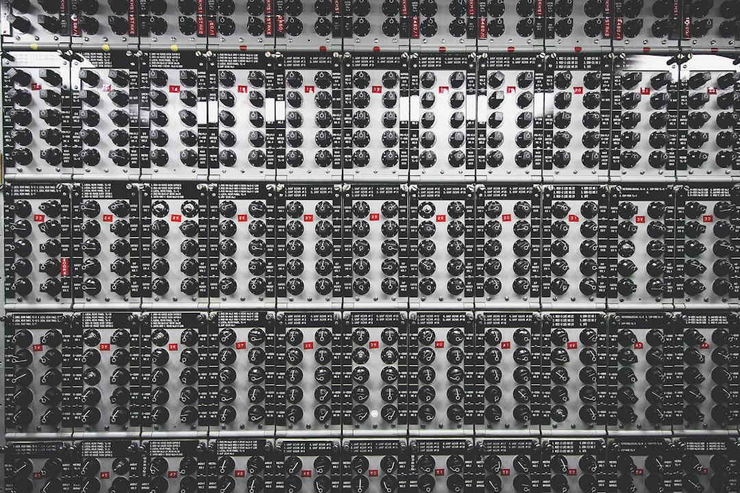 Data centre server racks in the United States