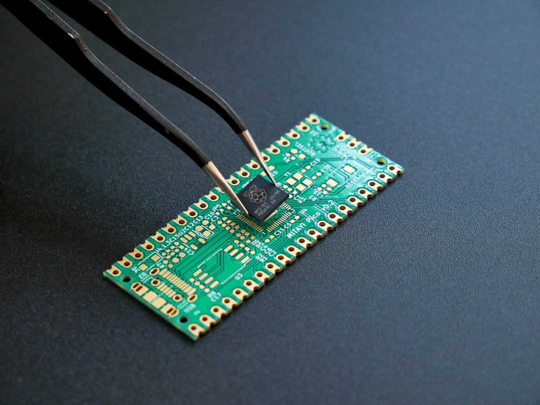 Semiconductor chip beside circuit board
