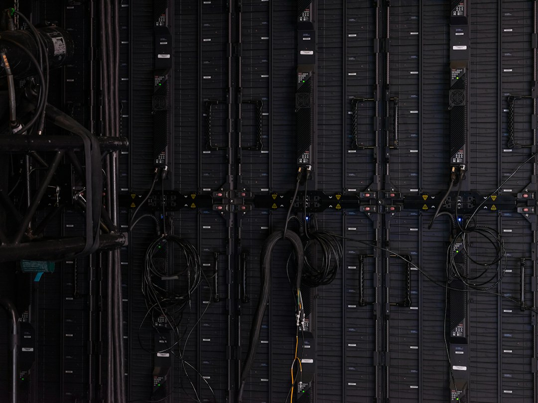Data centre server racks with graphics processors