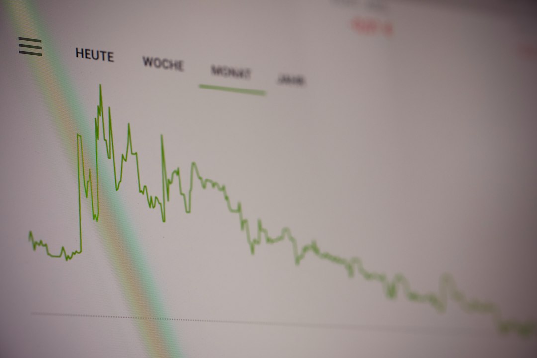 US stock prices displayed on trading screens
